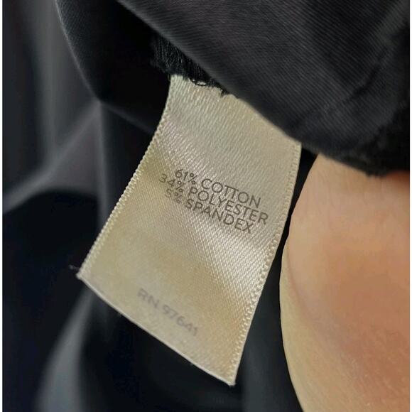 J Jill Shirt Women XS Black Long Sleeve Poplin Assymetric Tunic Button Back - Picture 8 of 11